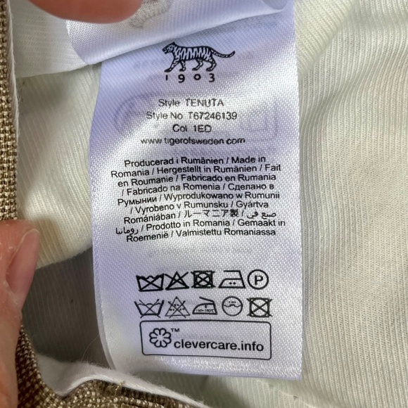 Tiger of Sweden Men's Trousers, Tenuta Wool Suit Pants, Khaki /Beige, Size 38 - Picture 12 of 13